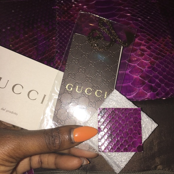 Gucci Purple python clutch - Picture 5 of 5